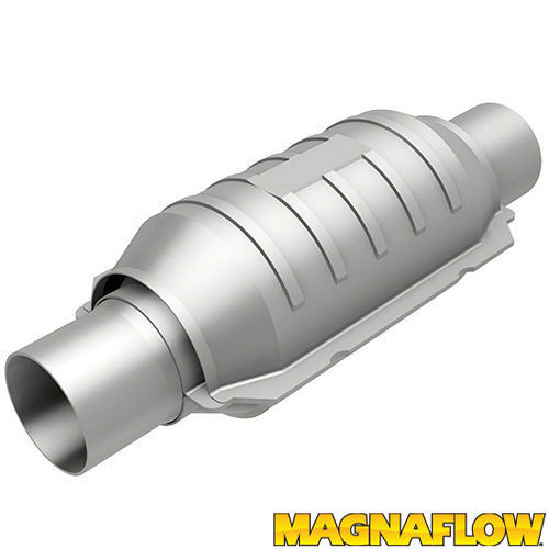 Catalytic Converter - Heavy Metal - 2.25 in Inlet - 2.25 in Outlet - Round - 4.375 in x 9 in Case - 13 in Long - Stainless - Natural - Each
