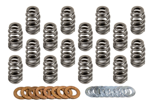 Valve Spring - NexTek - Beehive Spring - 353 lb/in Spring Rate - 1.100 in Coil Bind - 1.076 in / 1.311 in OD - Polished - Set of 16