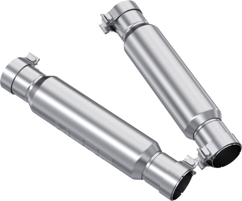 Muffler - Armor Pro - 3 in Inlet - 3 in Outlet - Stainless - Natural - Dodge Challenger / Charger 2015-23 - Pair