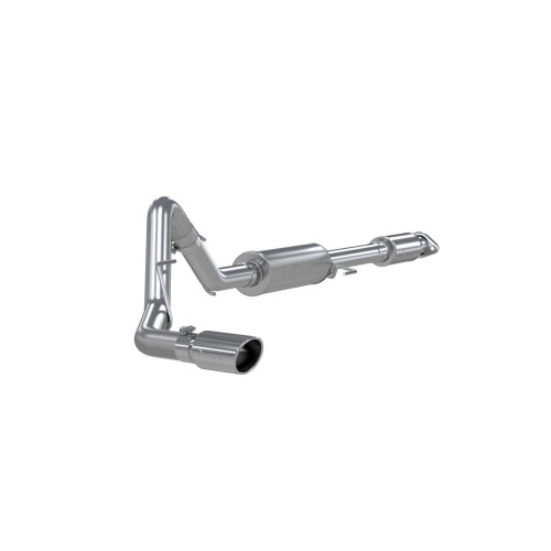Exhaust System - Installer Series - Cat-Back - 3 in Diameter - Single Side Exit - 3.5 in Polished Tip - Steel - Aluminized - Ford Modular - Ford Fullsize Truck 2015-20 - Kit