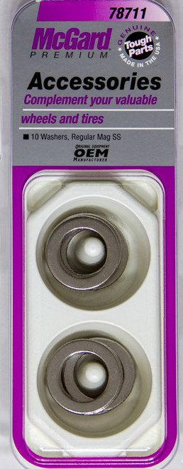 Wheel Washer - 0.693 in ID - 1.06 in OD - 0.125 in Thick - Stainless Natural - Universal - Set of 10