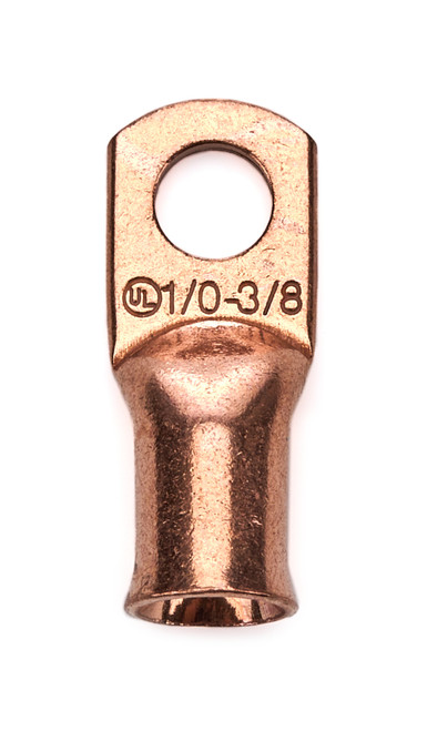 Battery Terminal - 1/0 Gauge - 3/8 in Eyelet - Copper - Each