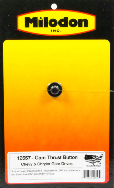 Camshaft Thrust Button - Plastic - Black - Milodon Gear Drive - Chevy / Mopar - Each