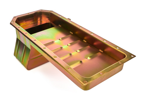 Engine Oil Pan - Pro Street / Drag Race - Front Sump - 7 qt - 8 in Deep - Steel - Cadmium - Mopar Gen III Hemi - Each