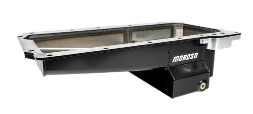 Engine Oil Pan - Front Sump - 7 qt - 6 in Deep - Steel - Black Powder Coat - GM LS-Series - Various GM Applications - Each