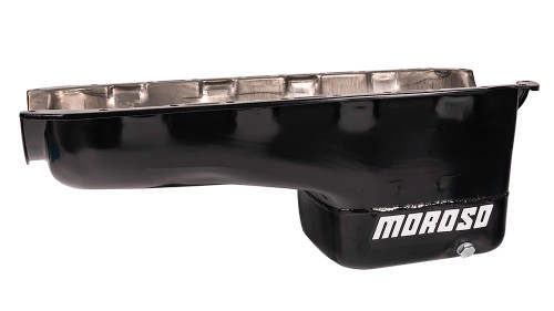 Engine Oil Pan - Street / Strip - Rear Sump - 7 qt - 9 in Deep - Steel - Black Powder Coat - 2-Piece Seal - Big Block Chevy - Each