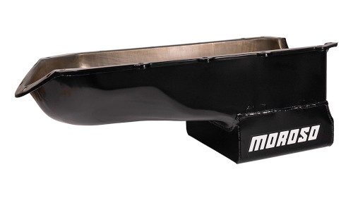 Engine Oil Pan - Street / Strip - Rear Sump - 7 qt - 8.5 in Deep - Steel - Black Powder Coat - Pontiac V8 - Each