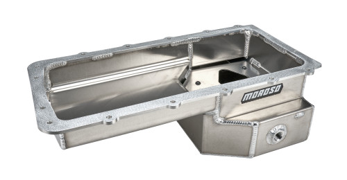 Engine Oil Pan - Drag Race - Rear Sump - 9 qt - 3.875 in Deep - Aluminum - Natural - Ford Coyote - Ford Mustang 1994-2018 - Each