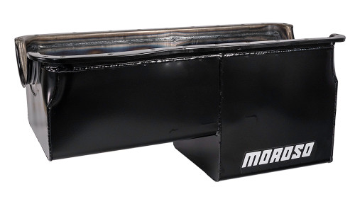 Engine Oil Pan - Street / Strip - Rear Sump - 8 qt - 10.75 in Deep - Trap Door Baffles - Steel - Black Powder Coat - 4WD Truck - Big Block Ford - Each Engine Oil Pan - Street / Strip - Rear Sump - 8 qt - 10.75 in Deep - Trap Door Baffles - Steel - Black Powder Coat - 4WD Truck - Big Block Ford - Each