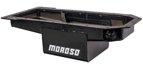 Engine Oil Pan - Center Sump - 7 qt - 6.5 in Deep - Steel - Black Powder Coat - Mopar Gen III Hemi - Each