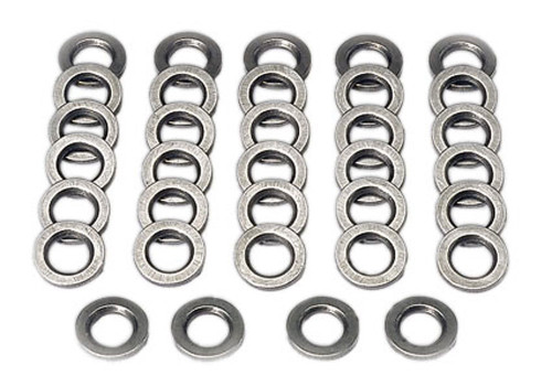 Head Bolt Washer - 0.810 in OD - 0.437 in ID - 0.120 in Thick - Heat Treated - Chromoly - Natural - Head Bolts - Small Block Chevy / V6 - Set of 34