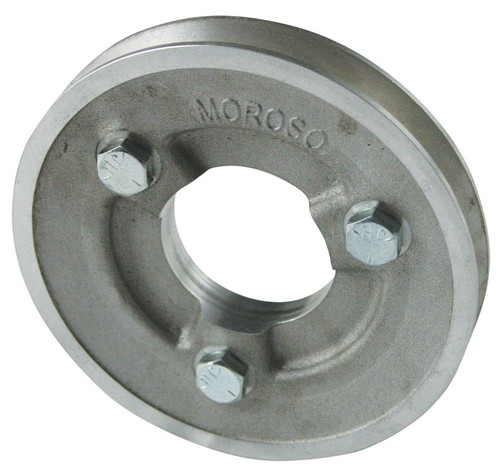 Crankshaft Pulley - V-Belt - 1 Groove - 5.25 in Diameter - Underdrive - Aluminum - Natural - Short Water Pump - Big Block Chevy - Each