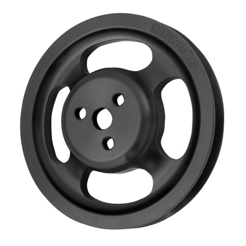 Vacuum Pump Pulley - V-Belt - 1 Groove - 5 in Diameter - 3 x 1.16 in Bolt Circle - 7/8 in Offset - Aluminum - Black Anodized - Universal - Each