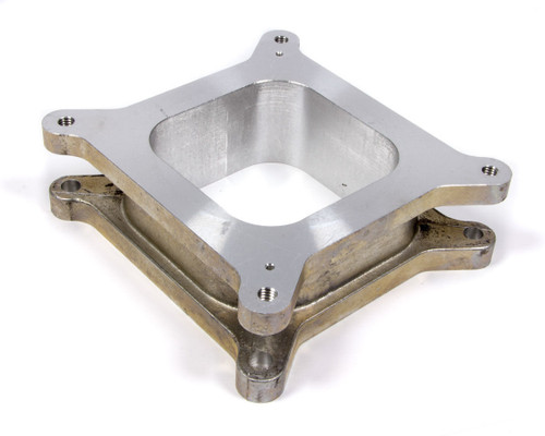 Carburetor Spacer - 2 in Thick - Open - Square Bore - Aluminum - Natural - Each