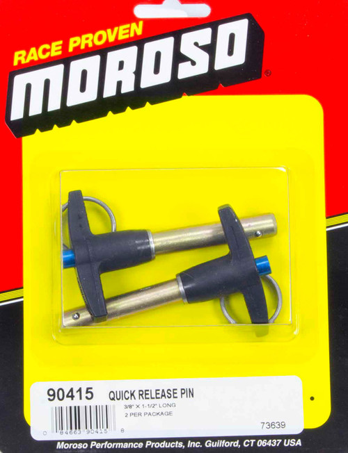 Quick Release Pin - 0.375 in Diameter - 1.5 in Long - T-Handled - Pair