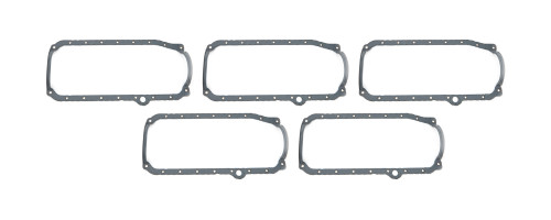 Oil Pan Gasket - 0.188 in Thick - 1-Piece - Passenger Side Dipstick - Steel Core Rubber - Small Block Chevy - Set of 5