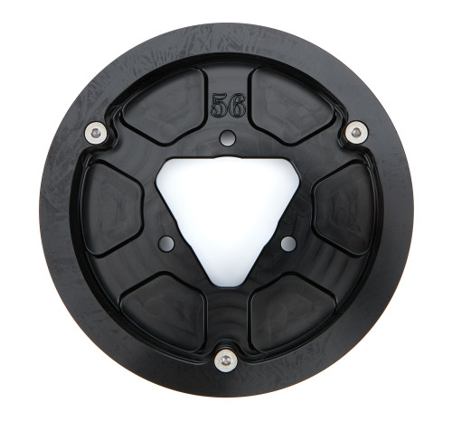 Engine Sprocket - 56 Tooth - Aluminum - Black Anodized - Quarter Midget - Each