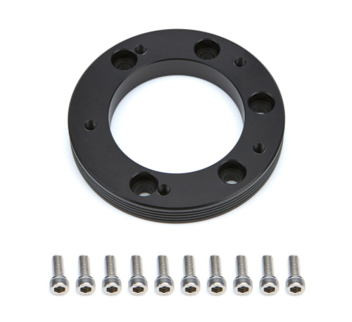 Steering Wheel Adapter - 5-Bolt Wheel to 6-Bolt Quick Release Hub - Hardware Included - Aluminum - Black Anodized - Each Steering Wheel Adapter - 5-Bolt Wheel to 6-Bolt Quick Release Hub - Hardware Included - Aluminum - Black Anodized - Each