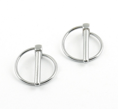 Torsion Clip - 0.25 in OD - Steel - Chrome - Mr. Gasket Hood Pins - Pair