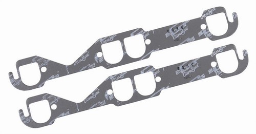 Exhaust Header / Manifold Gasket - Ultra-Seal - 1.550 x 1.710 in D Port - Steel Core Laminate - Small Block Chevy - Pair