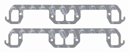Exhaust Header / Manifold Gasket - Ultra-Seal - 1.300 x 1.800 in Rectangle Port - Steel Core Laminate - Small Block Mopar - Pair