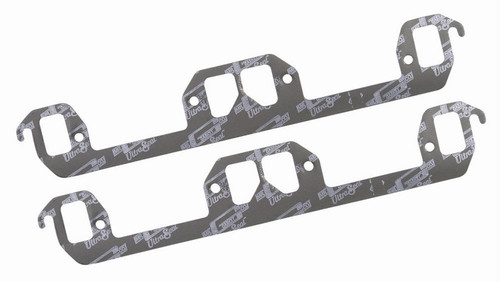 Exhaust Header / Manifold Gasket - Ultra-Seal - 1.000 x 1.640 in Rectangle Port - Steel Core Laminate - Small Block Mopar - Pair