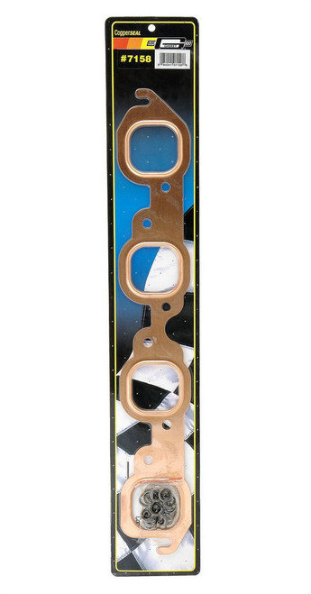 Exhaust Header / Manifold Gasket - Copperseal - 1.850 x 1.900 in Rectangle Port - Copper - Big Block Chevy - Pair