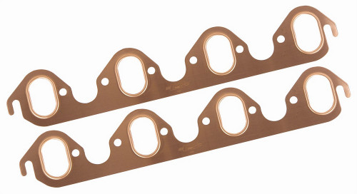 Exhaust Header / Manifold Gasket - Copperseal - 1.250 x 2.080 in Oval Port - Copper - Big Block Ford - Pair