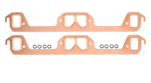 Exhaust Header / Manifold Gasket - Copperseal - 1.000 x 1.640 in Rectangle Port - Copper - Small Block Mopar - Pair Exhaust Header / Manifold Gasket - Copperseal - 1.000 x 1.640 in Rectangle Port - Copper - Small Block Mopar - Pair