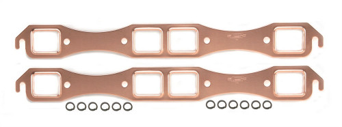 Exhaust Header / Manifold Gasket - Copperseal - 1.780 x 1.480 in Rectangle Port - Copper - Mopar B / RB-Series - Pair