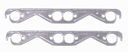 Exhaust Header / Manifold Gasket - 1.630 in Round Port - Multi-Layered Aluminum - Small Block Chevy - Pair