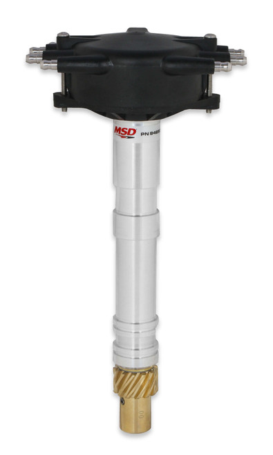 Distributor - Pro-Billet - Flat-Top - Magnetic Pickup - Locked Advance - HEI Style Terminal - Crab Cap - Black - Chevy V8 - Each