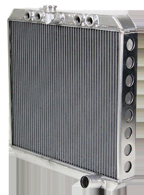 Radiator - 19.875 in W x 19.75 in H x 2.75 in D - Filler Neck - Passenger Side Outlet - Aluminum - Natural - Sprint Car - Each