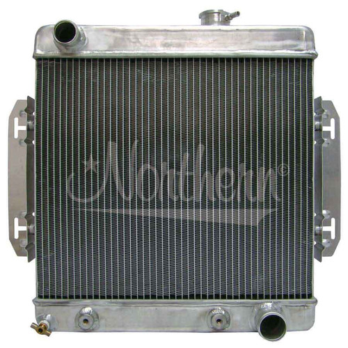 Radiator - 20.25 in W x 19.75 in H x 3.125 in D - Driver Side Inlet - Passenger Side Outlet - Aluminum - Natural - Each