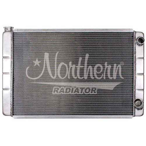 Radiator - Race Pro - 31 in W x 19 in H x 3.125 in D - Passenger Side Inlet - Passenger Side Outlet - Aluminum - Natural - Each