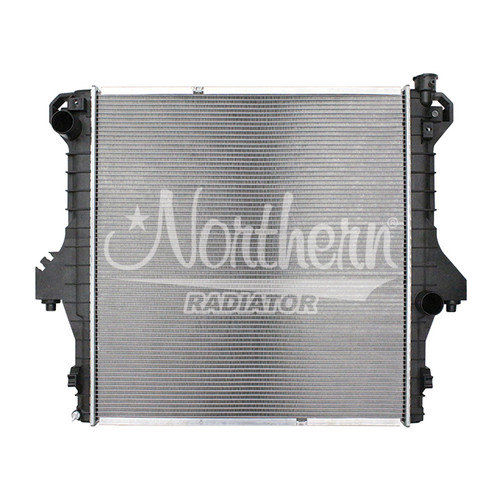 Radiator - 27 in W x 29.25 in H x 1.625 in D - Driver Side Inlet - Passenger Side Outlet - Aluminum / Plastic - Natural / Black - 5.9 / 6.7 L - Dodge Ram Fullsize Truck 2003-09 - Each Radiator - 27 in W x 29.25 in H x 1.625 in D - Driver Side Inlet - Passenger Side Outlet - Aluminum / Plastic - Natural / Black - 5.9 / 6.7 L - Dodge Ram Fullsize Truck 2003-09 - Each