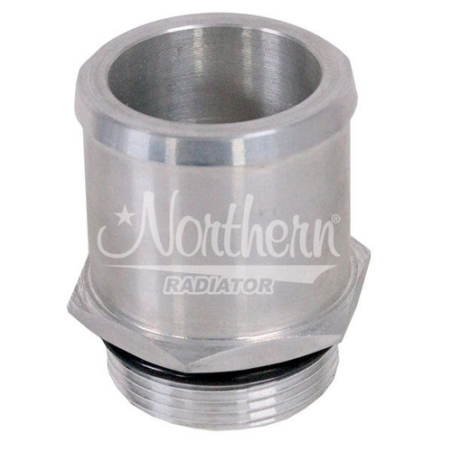 Fitting - Adapter - Straight - 1-5/8 in Male O-Ring to 1-3/4 in Hose Barb - Aluminum - Clear Anodized - Radiators - Each Fitting - Adapter - Straight - 1-5/8 in Male O-Ring to 1-3/4 in Hose Barb - Aluminum - Clear Anodized - Radiators - Each