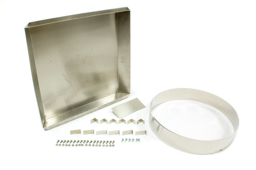 Fan Shroud - Hurricane - 20.5 in Wide - 19.375 in Tall - Cut to Fit - Aluminum - Natural - Universal - Kit