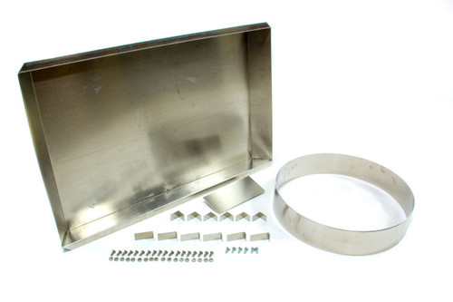 Fan Shroud - Hurricane - 28.125 in Wide - 18.125 in Tall - Cut to Fit - Aluminum - Natural - Universal - Kit