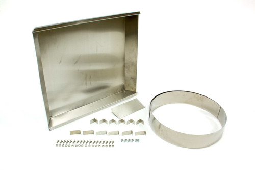 Fan Shroud - Hurricane - 21.5 in Wide - 18.5 in Tall - Cut to Fit - Aluminum - Natural - Universal - Kit Fan Shroud - Hurricane - 21.5 in Wide - 18.5 in Tall - Cut to Fit - Aluminum - Natural - Universal - Kit