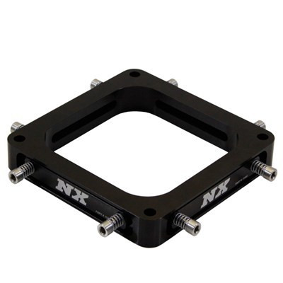 Manifold Pressure Relief - Square Bore - Hardware / Spacer / Springs Included - Gaskets Required - Aluminum - Black Anodized - Naturally Aspirated / Nitrous Manifolds - Each