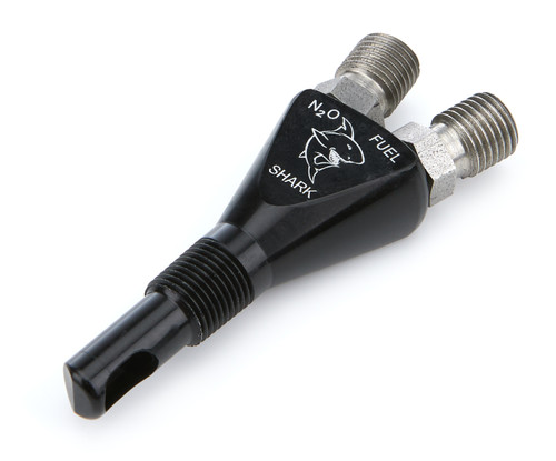 Nitrous Oxide Nozzle - Shark - Jet Spray - 90 Degree - 1/8 in NPT - Aluminum - Black Anodized - Each