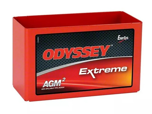 Battery Jacket - 6.91 in Length x 3.28 in Wide x 4.16 in Tall - Steel - Red Powder Coat - Odyssey Batteries - Each