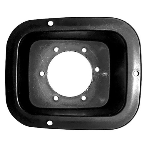 Fuel Door - 5.5 x 6.5 in Rectangular Bezel - Angled Filler Spout - Surface Mount - Plastic - Black - Open - Jeep CJ 1978-95 - Each