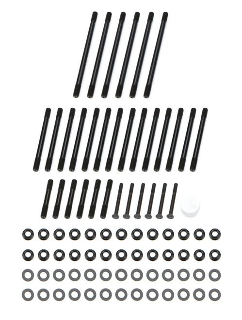 Cylinder Head Stud Kit - Patriot Series - 12 Point Nuts - Chromoly - Black Oxide - Dodge Cummins - Kit