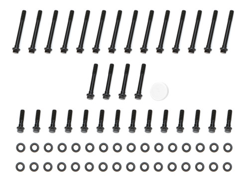 Cylinder Head Bolt Kit - Patriot Series - Hex Head - Chromoly - Black Oxide - Small Block Chevy - Kit