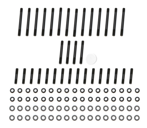 Cylinder Head Stud Kit - Patriot Series - 12 Point Nuts - Chromoly - Black Oxide - Small Block Chevy - Kit