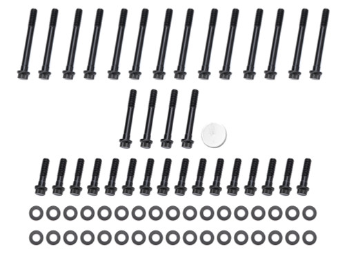 Cylinder Head Bolt Kit - Patriot Series - 12 Point Head - Chromoly - Black Oxide - Small Block Chevy - Kit