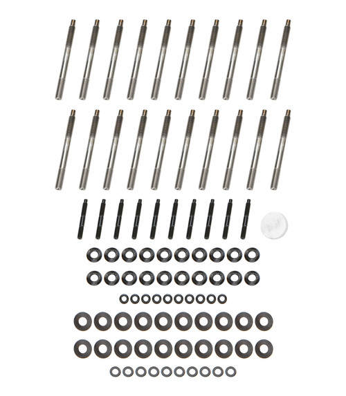 Cylinder Head Stud Kit - TorqueMaster Series - 12 Point Nuts - Stainless - Natural - GM LS-Series - Kit
