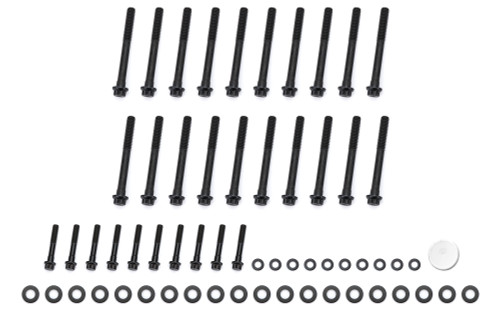 Cylinder Head Bolt Kit - TorqueMaster Series - 12 Point Head - Chromoly - Black Oxide - GM LS-Series - Kit
